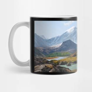 Mountain and wolf Mug
